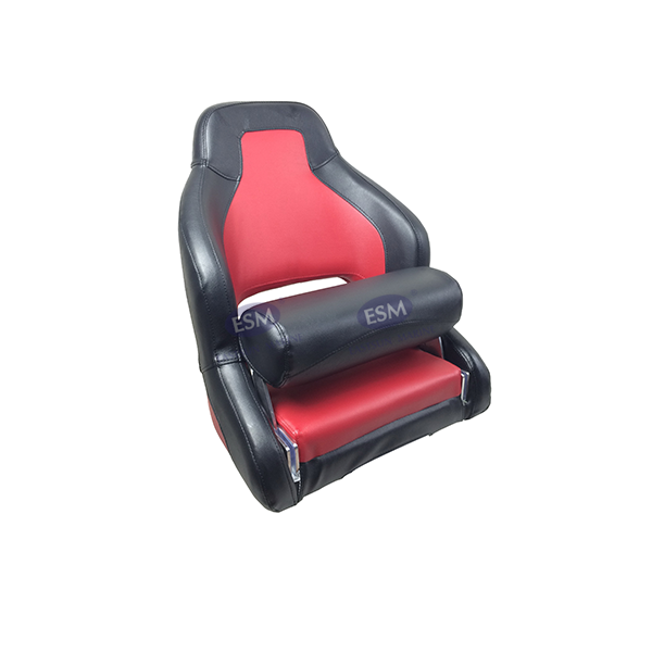 H52翘腿椅子，黑色 + 红色