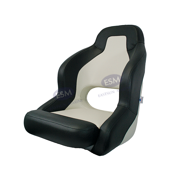 H52固定座垫椅子，黑色 + 白色