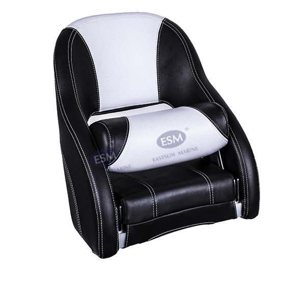 BJR52(带圆角）翘腿椅子;主色为黑色+浅灰