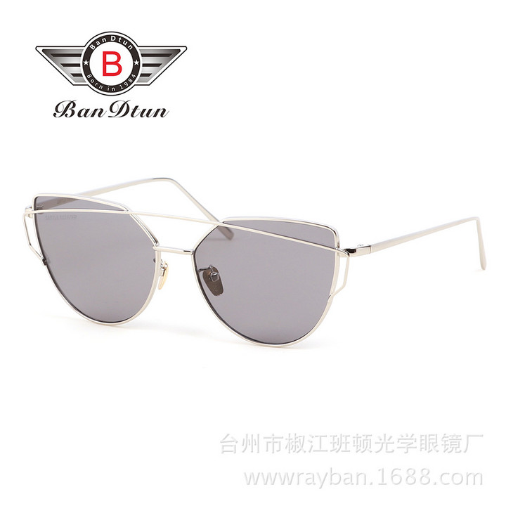 韩版Love Punch新款墨镜蝶形彩膜太阳镜 男女款潮牌眼镜工厂批发