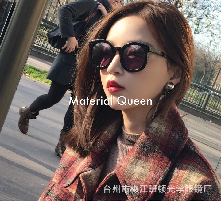 新款韩版墨镜 钱夫人雪梨同款 彩膜偏光眼镜潮牌太阳镜女工厂批发