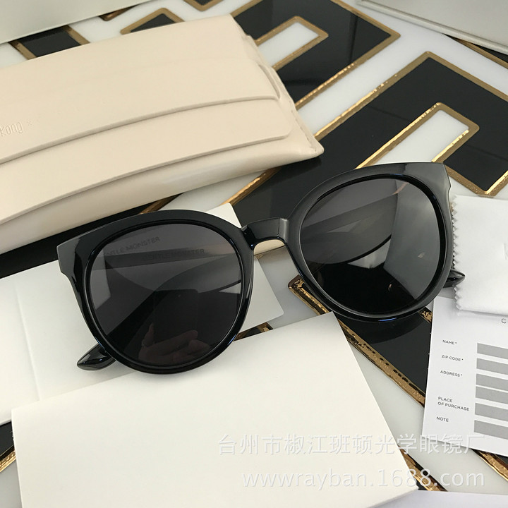 护目镜韩国潮牌新款DIDI A偏光眼镜圆框明星款墨镜女士工厂批发