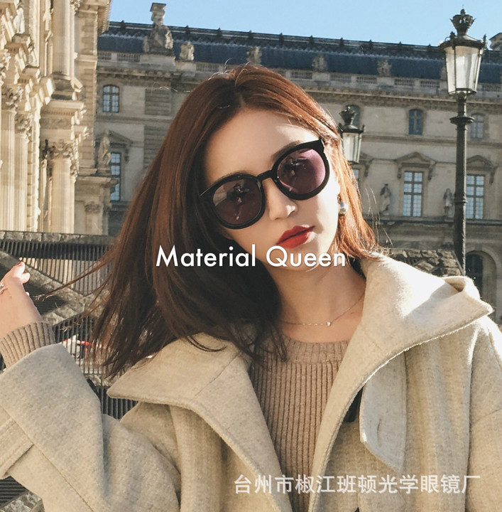 新款韩版墨镜 钱夫人雪梨同款 彩膜偏光眼镜潮牌太阳镜女工厂批发