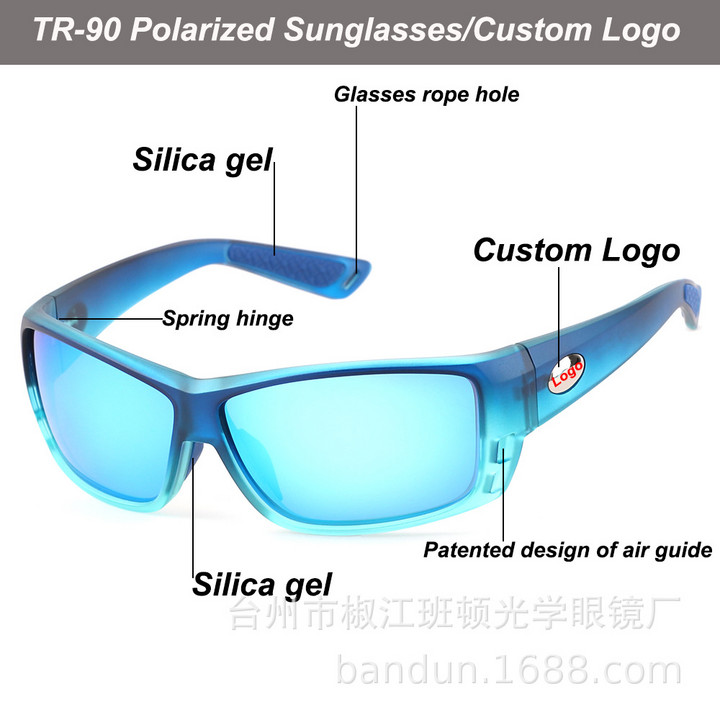 新款18158钓鱼驾驶户外真TR-90运动偏光太阳镜可加logo工厂批发