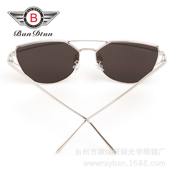 韩版Love Punch新款墨镜蝶形彩膜太阳镜 男女款潮牌眼镜工厂批发