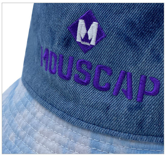 双面蓝色扎染渔夫帽