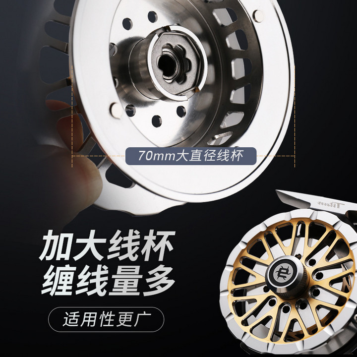 哈斯达数显筏轮磁力缓降桥钓阀杆轮海钓渔轮自动排线全金属筏钓轮