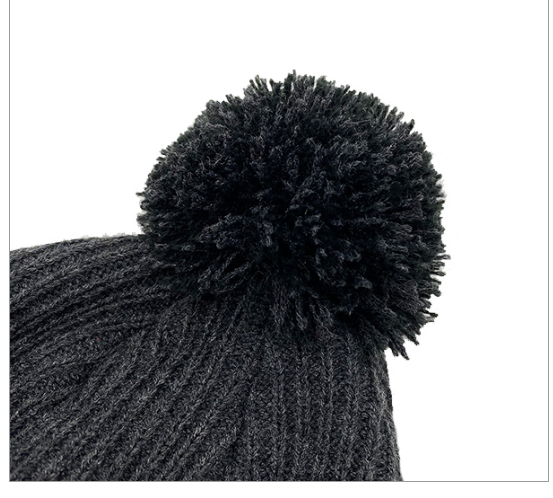 毛球针织帽冬帽