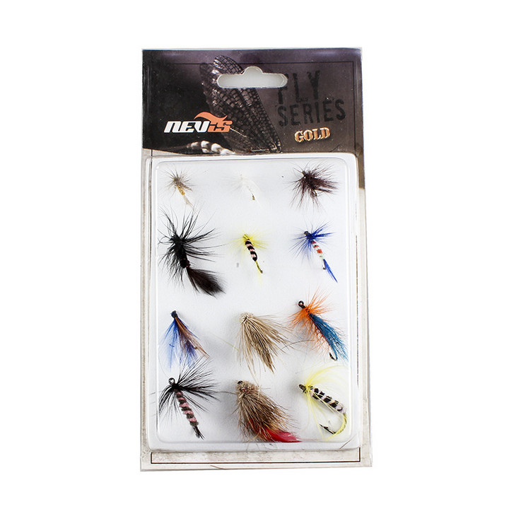 飞蝇钩蝴蝶钩钓淡水鲤鱼草鱼四大家路亚饵盒装仿蝶钩仿生饵