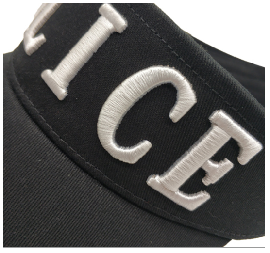 3D绣花空顶太阳帽