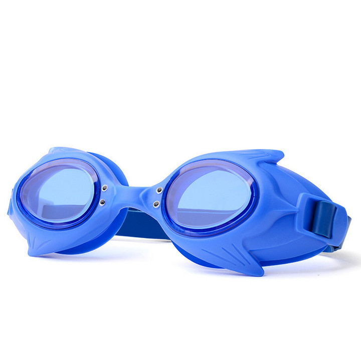 WAVE跨境儿童大框高清游泳眼镜板防水防雾泳帽套装男女童卡通泳镜