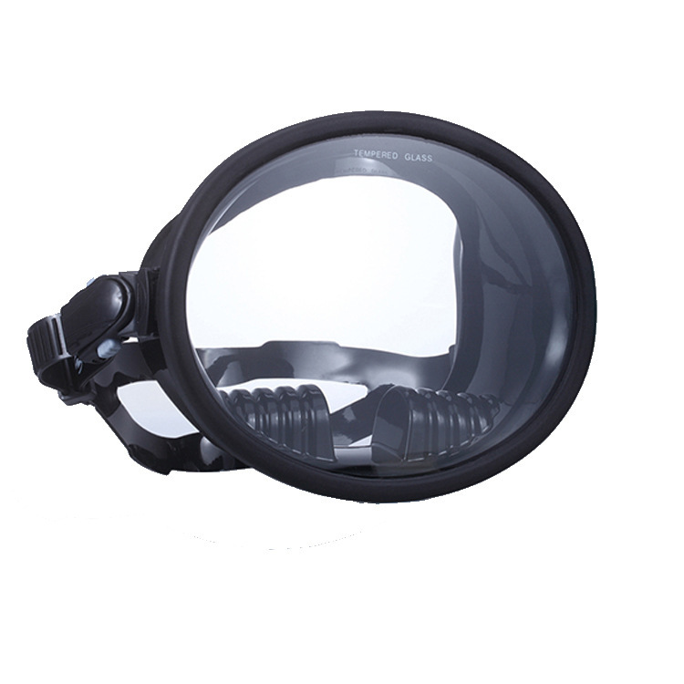 WAVE专业防雾钢化玻璃镜头自由潜水浮潜装备水肺全脸大框潜水镜