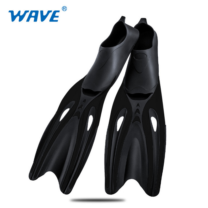 WAVE跨境一件代发成人专业TPR游泳潜水蛙鞋橡胶自由浮潜脚蹼