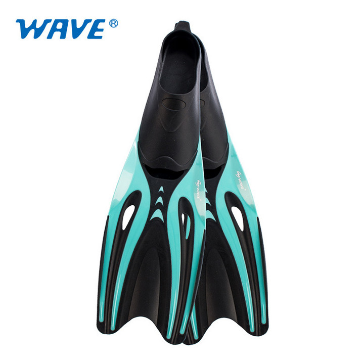 wave促销专业儿童或成人安全潜水蛙鞋自由潜高级耐用浮潜脚蹼