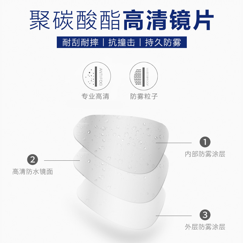 wave专业浮潜两件套硅胶全干式呼吸管大框防雾带度数近视潜水面镜