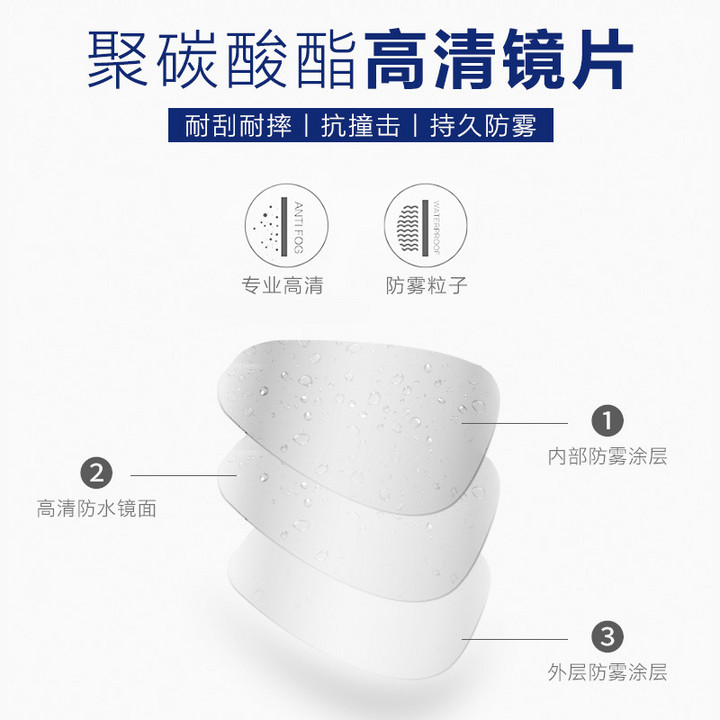 wave专业浮潜两件套硅胶全干式呼吸管大框防雾带度数近视潜水面镜