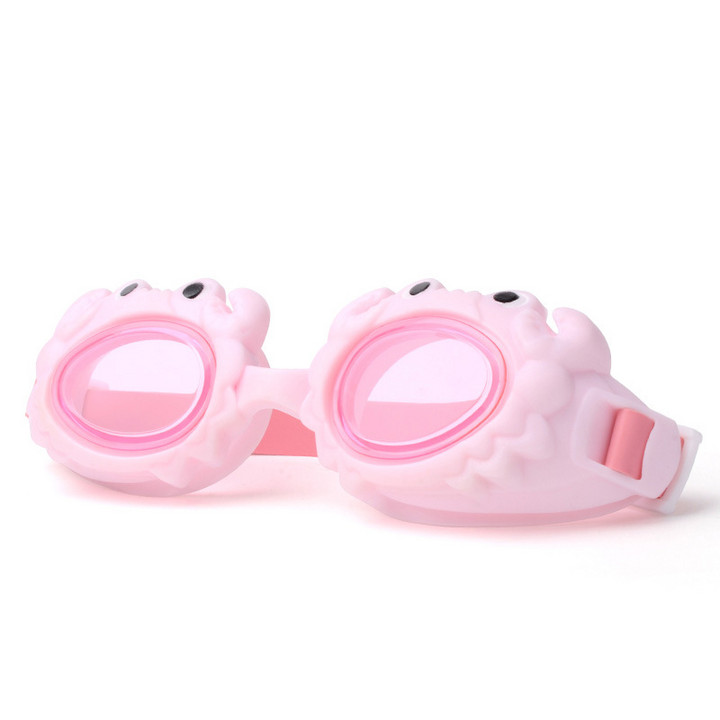 WAVE跨境儿童大框高清游泳眼镜板防水防雾泳帽套装男女童卡通泳镜