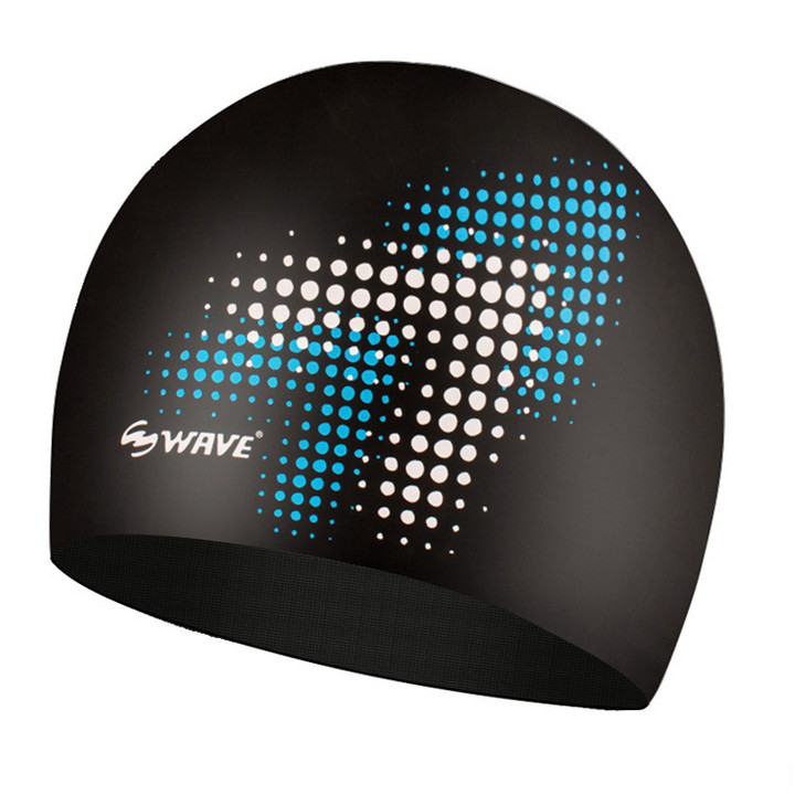 wave亚马逊新款跨境硅胶男女游泳帽防水加大加厚长发炫彩硅胶泳帽
