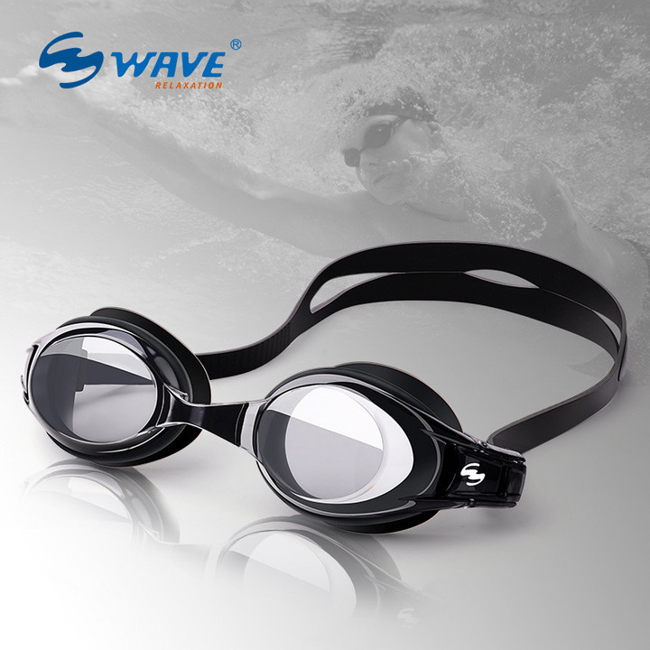 wave专业成人UV防水抗强紫外线高清游泳眼镜硅胶防雾男女大框泳镜