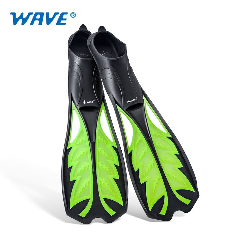 wave跨境一件代发成人防滑潜水脚蹼装备专业品质经典训练浮潜蛙鞋