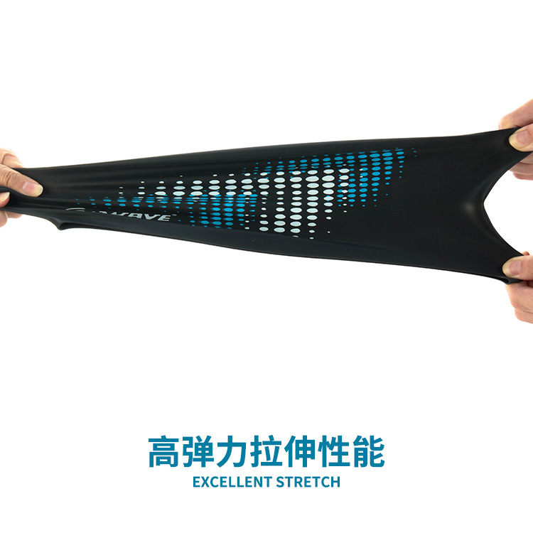 WAVE跨境热销长发游泳帽 纯色加大成人印花防水护发硅胶男女泳帽
