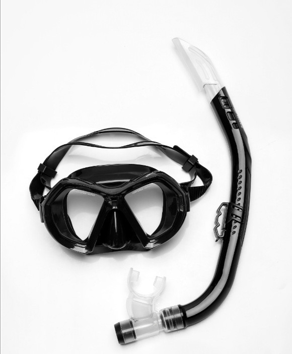 WAVE专业高清大框两件套潜水镜防呛水呼吸管浮潜浮潜水面罩