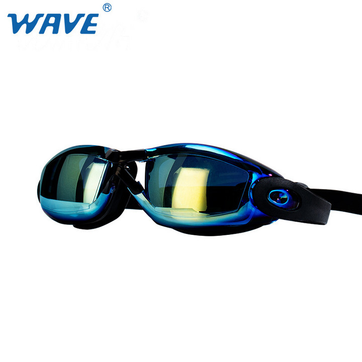 wave专业热销比赛用竞速游泳眼镜 成人男女防水防雾训练高清泳镜
