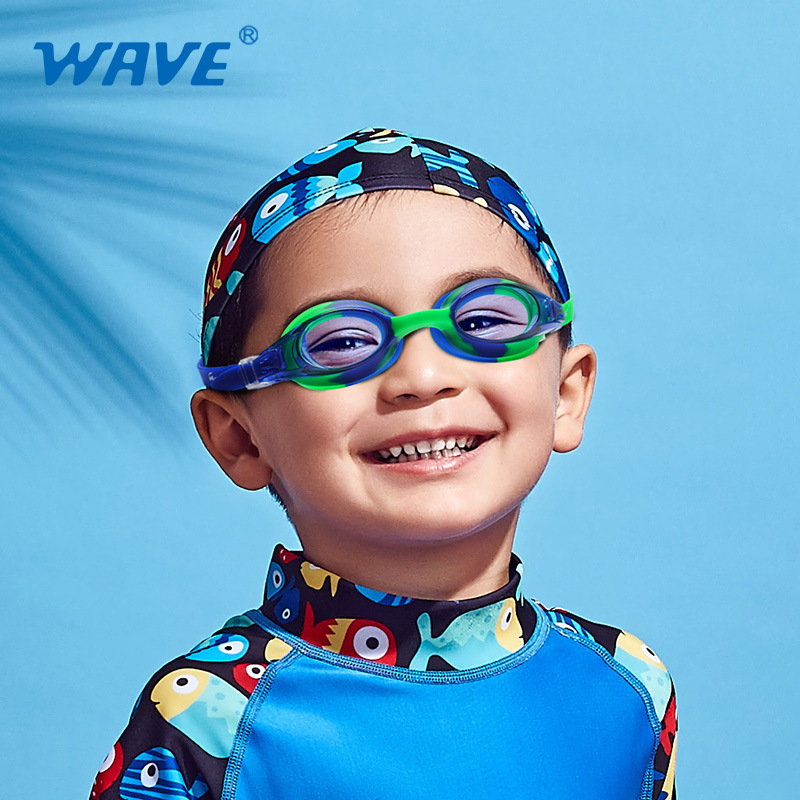 wave儿童宝宝防水护目镜防雾高清训练小孩游泳眼镜男女儿童泳镜