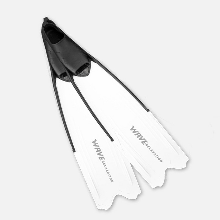 wave新款男女自由潜水PP脚蹼渔猎蛙鞋TPR舒适柔韧轻便游泳长脚蹼