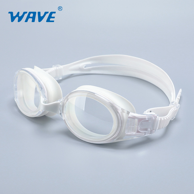 wave工厂可小批量定制加工LOGO游泳眼镜 高清防雾防水电镀泳镜