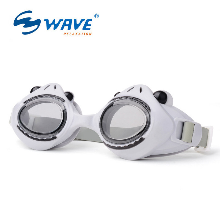 wave新款儿童游泳眼镜宝宝防水男女童学游泳眼镜卡通学生儿童泳镜