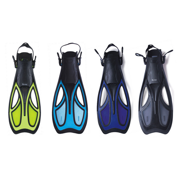 wave跨境爆款专业浮潜装备游泳蛙鞋成人可调节长脚蹼潜水男女脚蹼