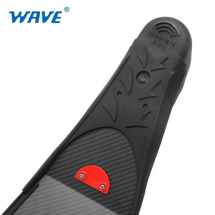 wave新款专业自由潜蛙鞋男女浮潜装备鲨鱼皮水肺深潜碳纤维长脚蹼