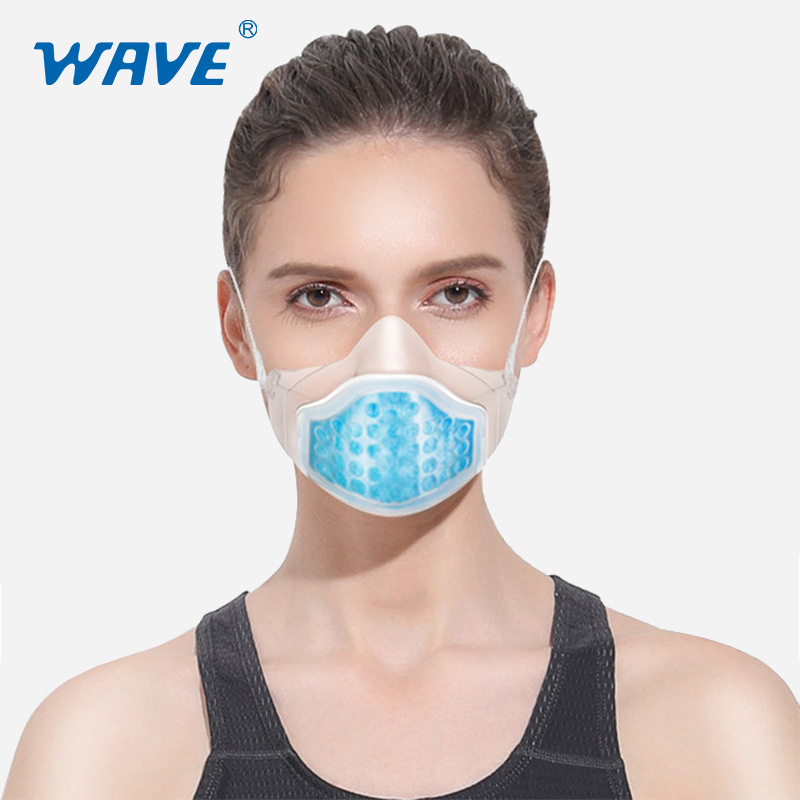 WAVE快扣硅胶半面型防护口罩防尘防PM2.5 配10片可替换滤芯片