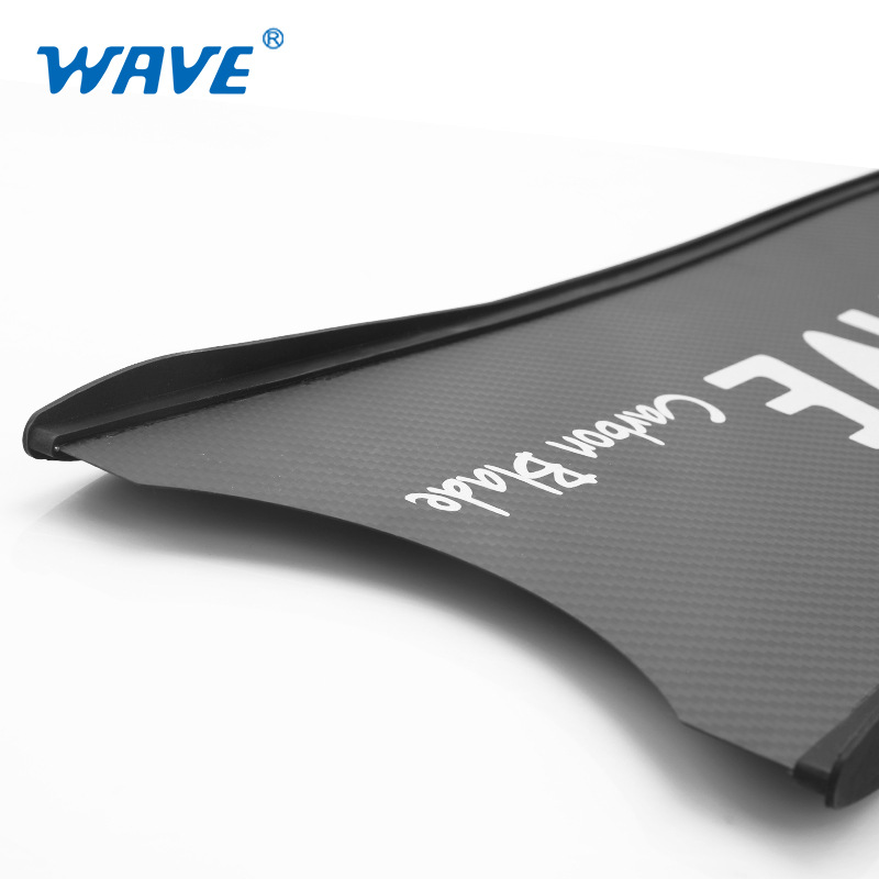 wave工厂定制专业自由潜蛙鞋 浮潜装备鲨鱼皮水肺深潜碳纤维脚蹼