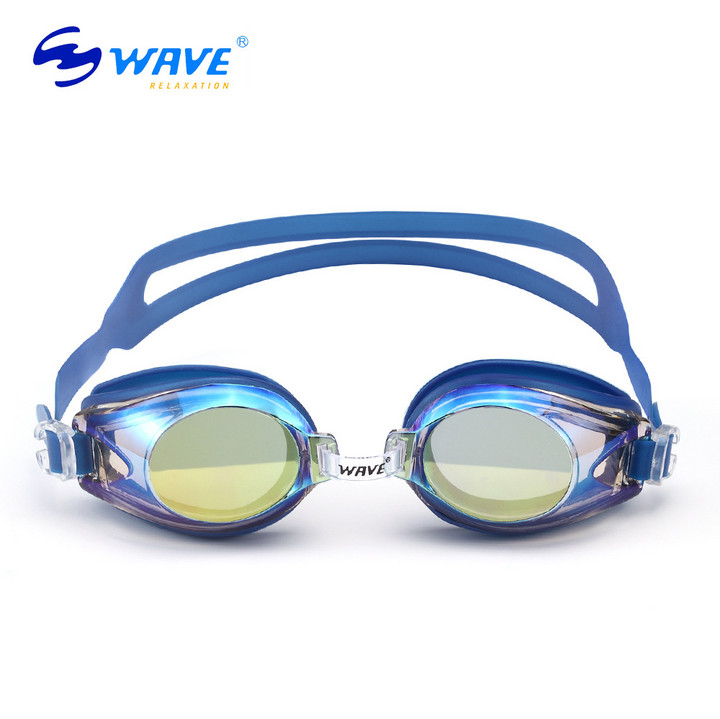 wave正品防水防雾泳镜 男女电镀平光游泳眼镜高清游泳镜防紫外线