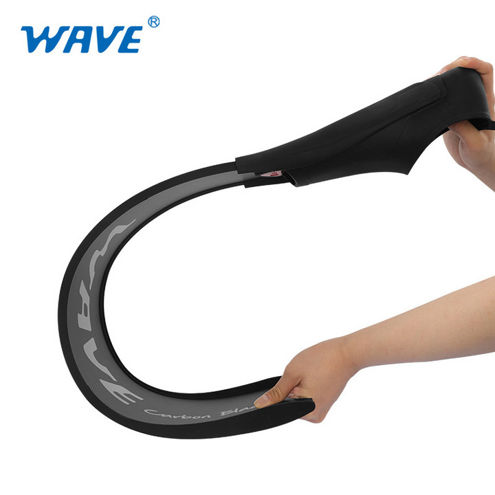 wave工厂定制专业自由潜蛙鞋 浮潜装备鲨鱼皮水肺深潜碳纤维脚蹼