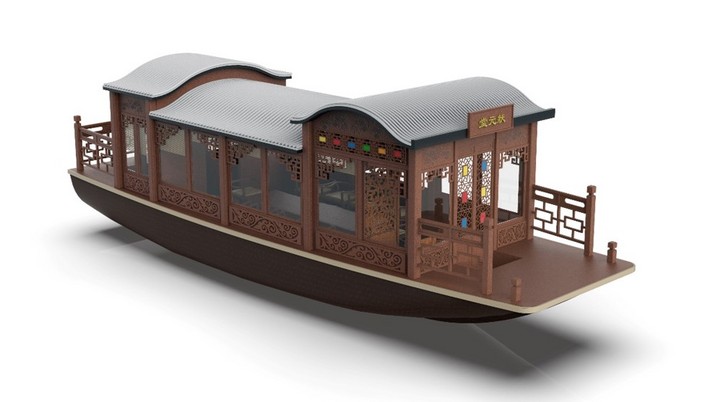 11.08米仿古画舫船