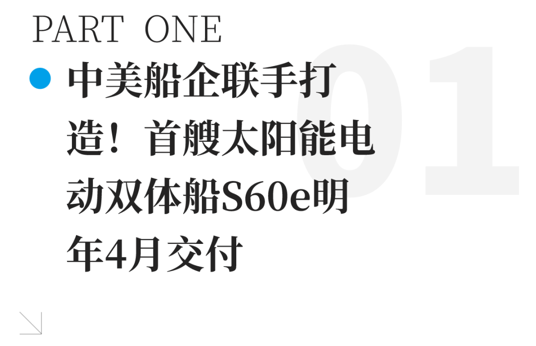 行业简报 | 中美船企联手打造太阳能电动双体船、海的与Massiv Boats达成战略合作、电池巨头Exide加码船舶新能源市场