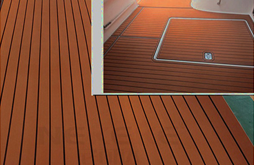 EVA仿柚木甲板垫室外露天游艇快艇船房车防滑垫可定制颜色纹路